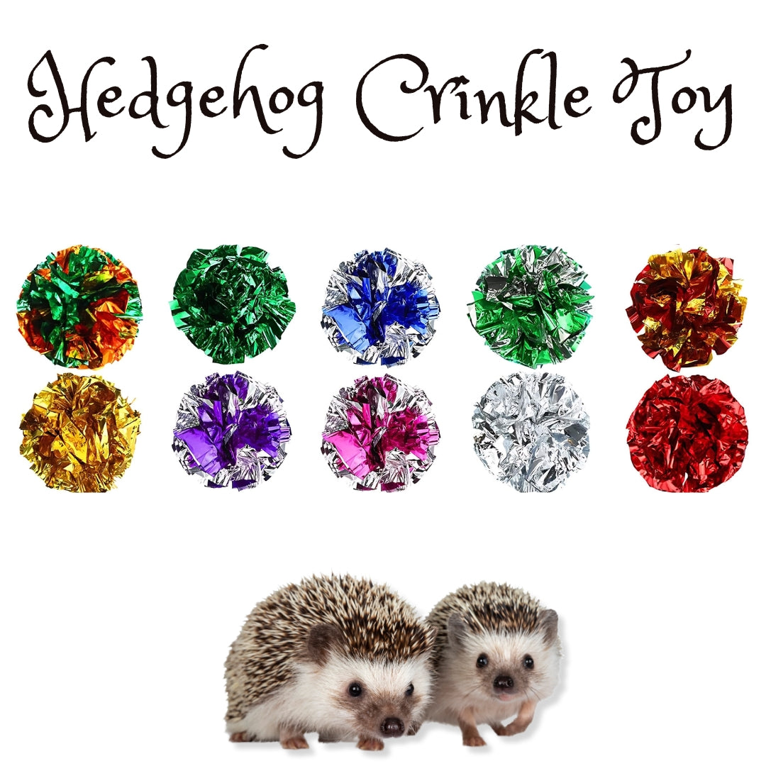 hedgehog toy crinkle ball shiny pocket pet pouch