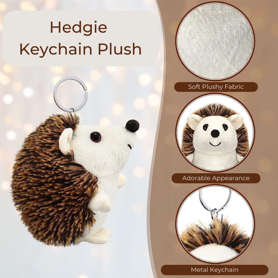 plush hedgehog keychain