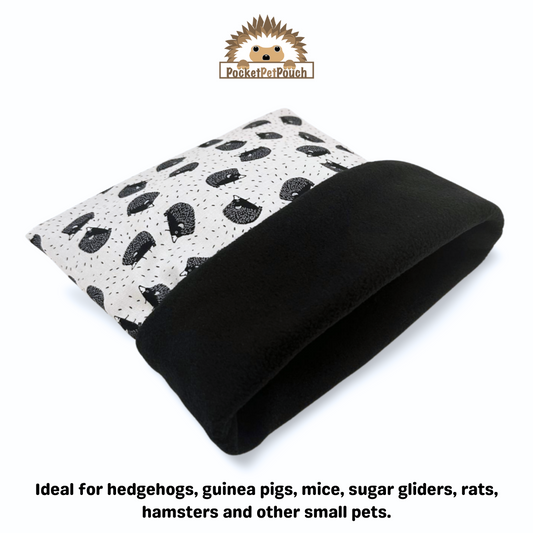 black hedgehogs cotton anti-pill pocket pet pouch for hedgehog small pet