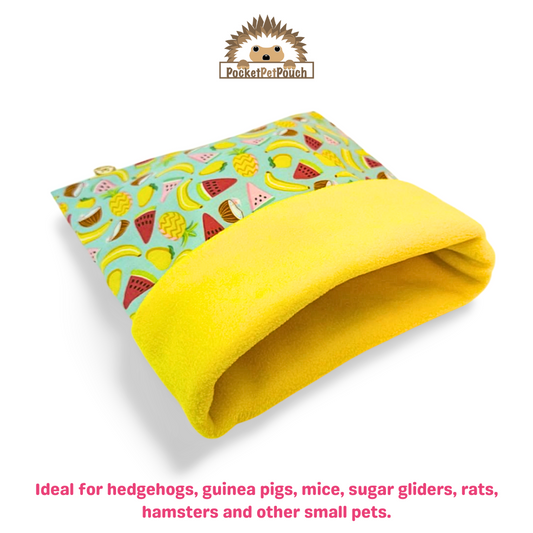 fruit watermelon banana summer hedgehog snuggle bag pocket pet pouch