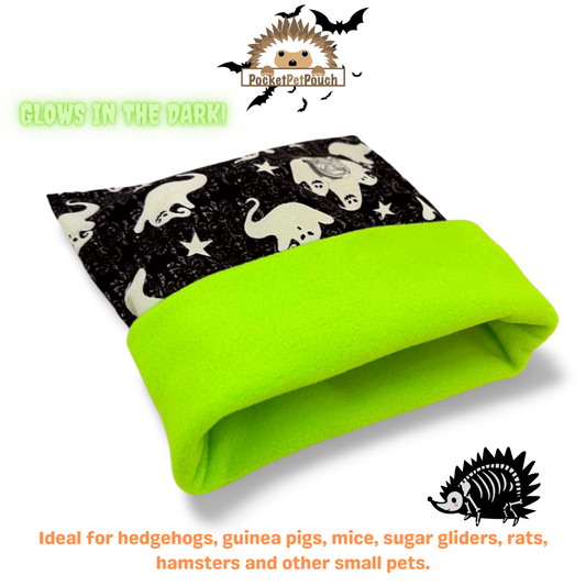 halloween glow in the dark snuggle pocket pet pouch for hedgehog small pets