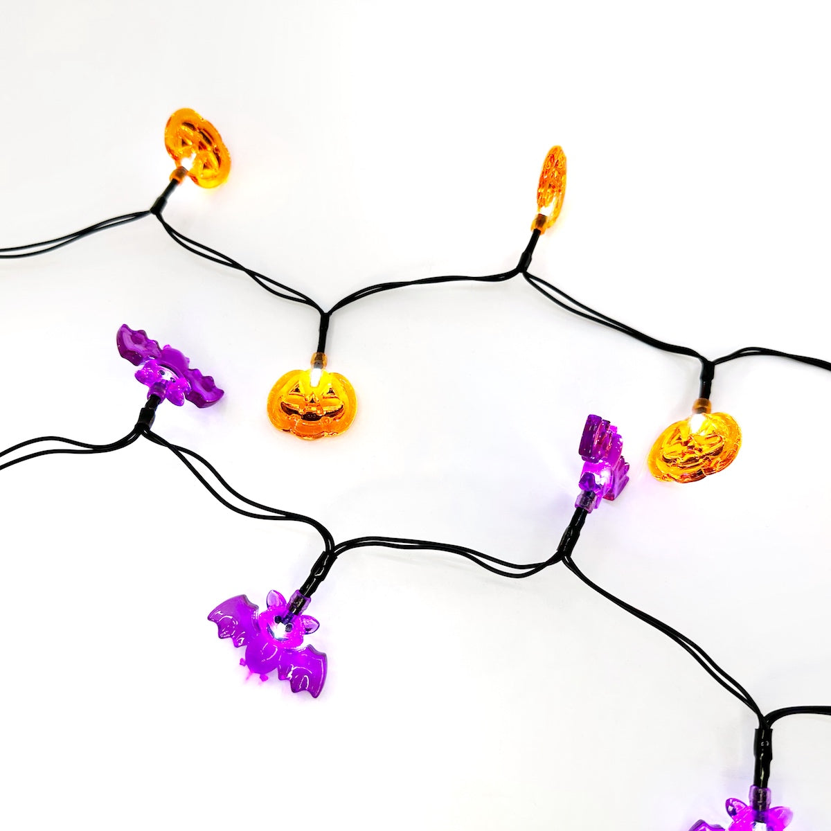 pumpkin bat halloween string lights battery operated
