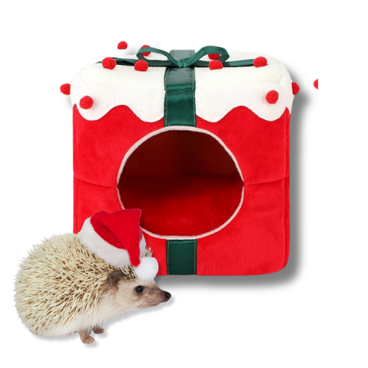 gift christmas plush fleece hedgehog hideout for pets