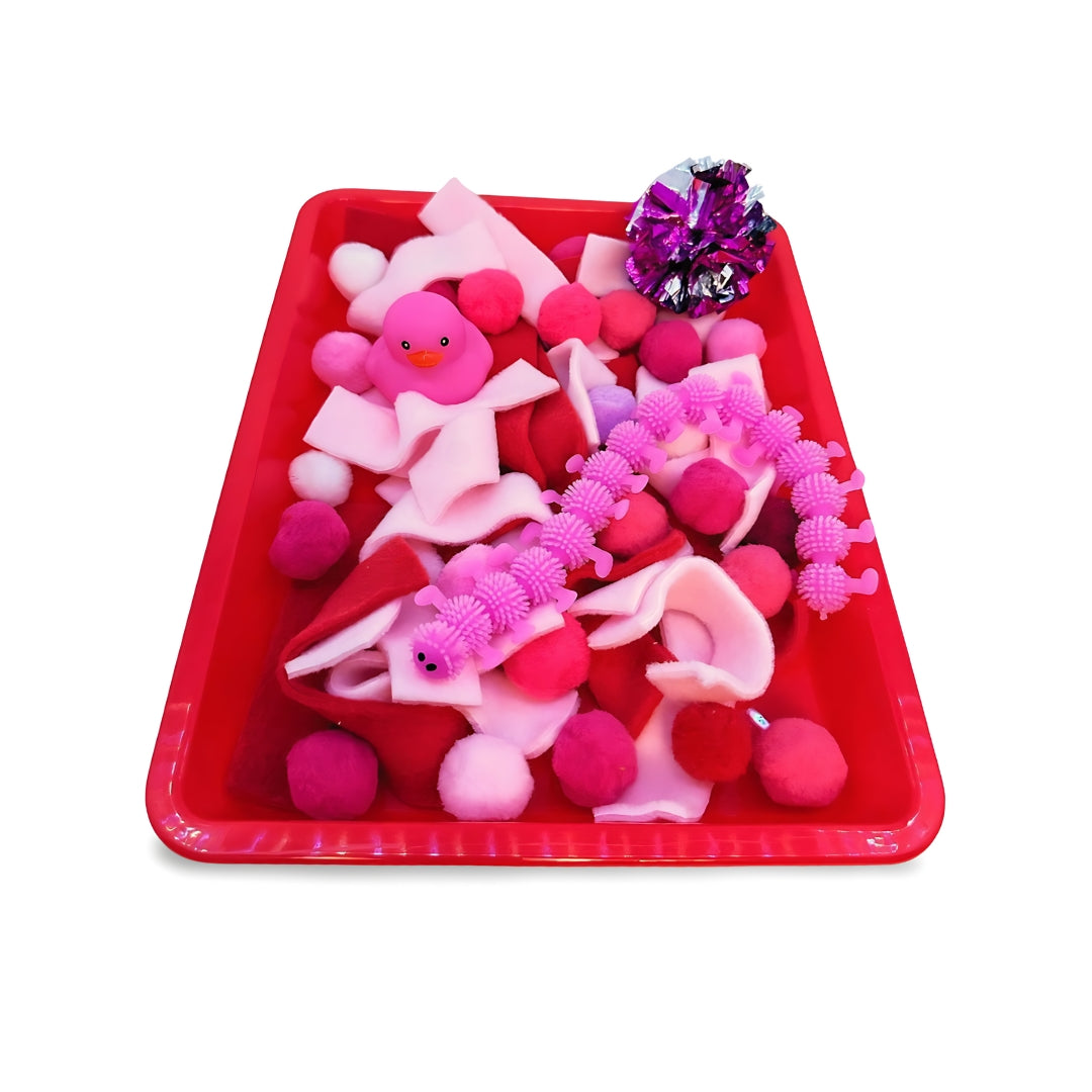 valentine's Day Hedgehog Dig Box anti pill fleece pom poms toy bundle