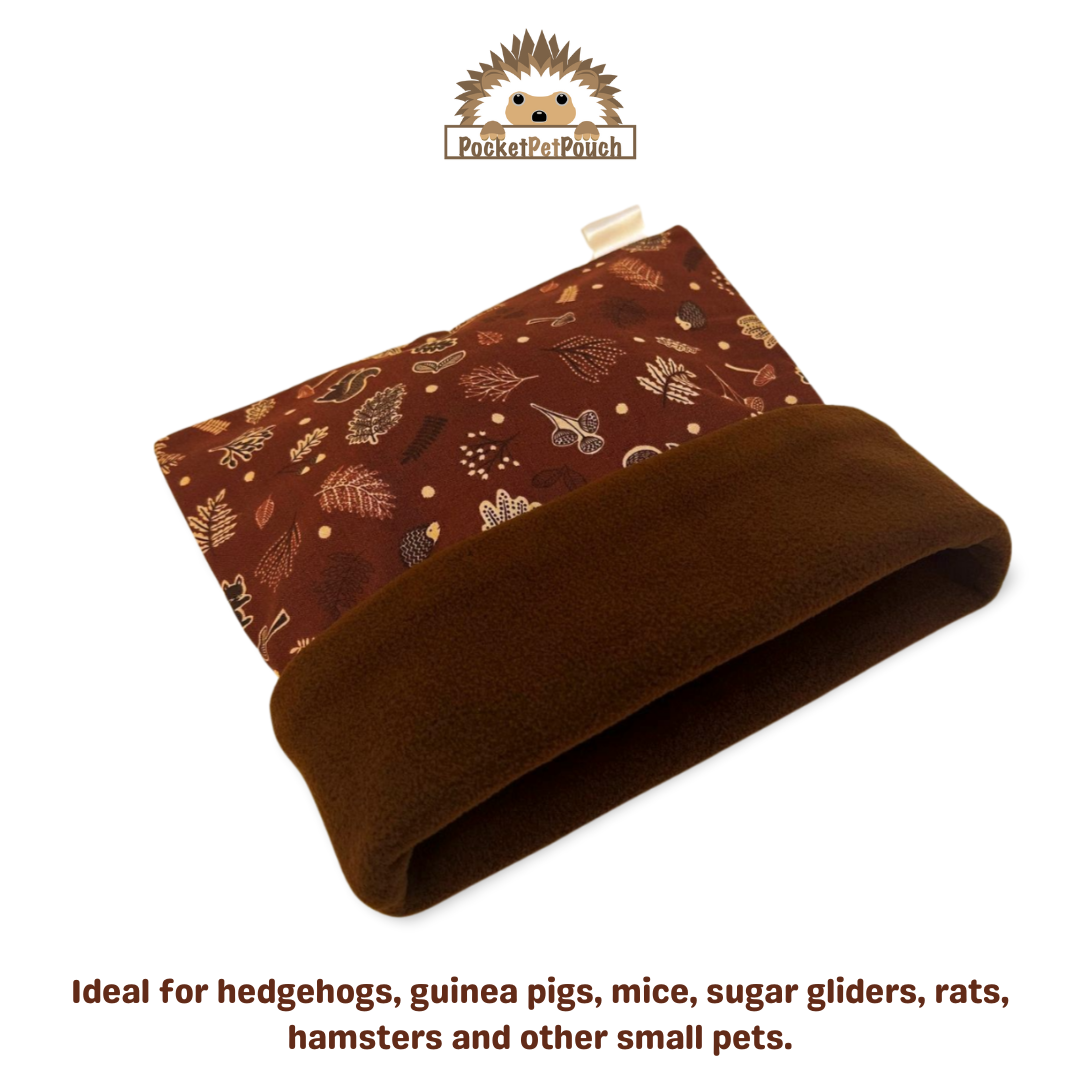 autumn animals bag pocket pet pouch for hedgehog small pet