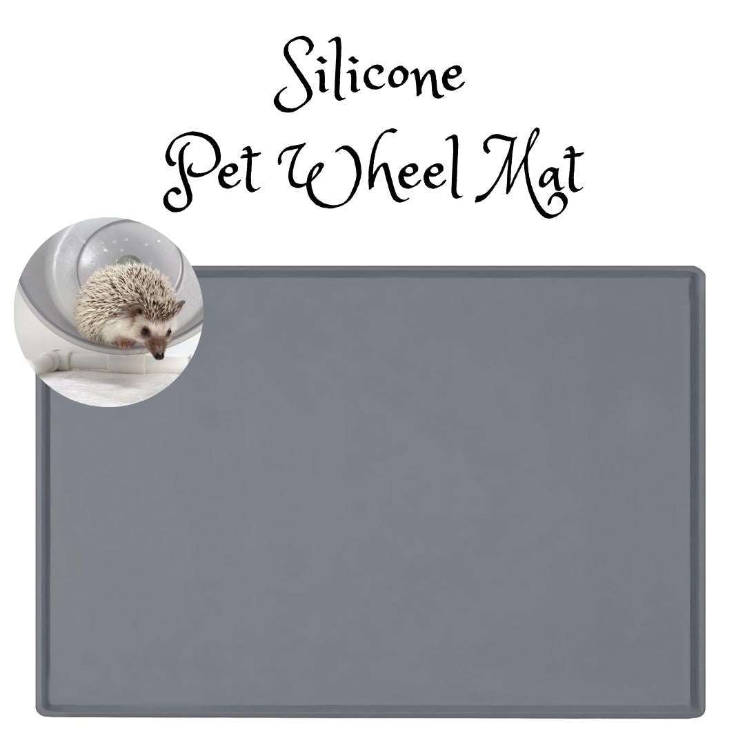 silicone wheel mat hedgehog bpa-free pet safe. hamster guinea pig mice PocketPetPouch