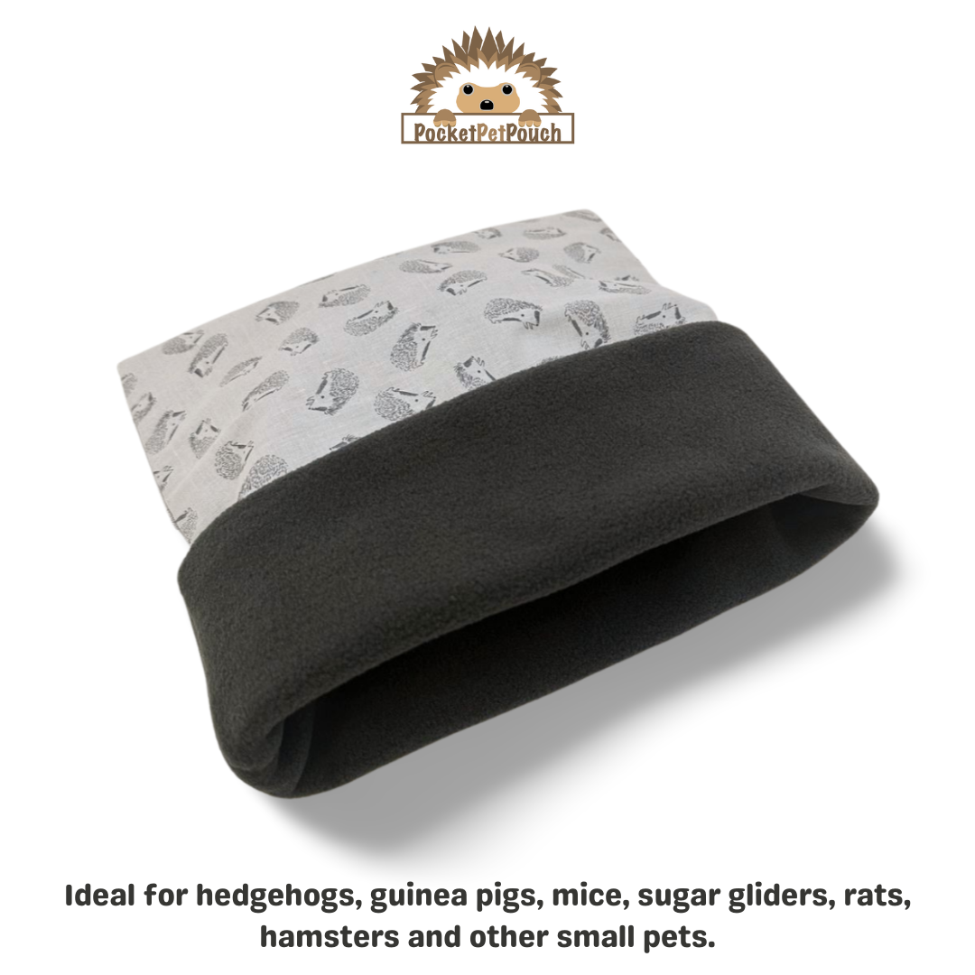 sleepy gray hedgehogs cotton anti-pill pocket pet pouch for hedgehog small pet