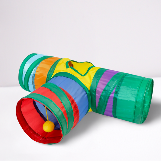 small pet rainbow tunnel collapsible for bunnies and chinchillas hedgehogs hamsters guinea pig