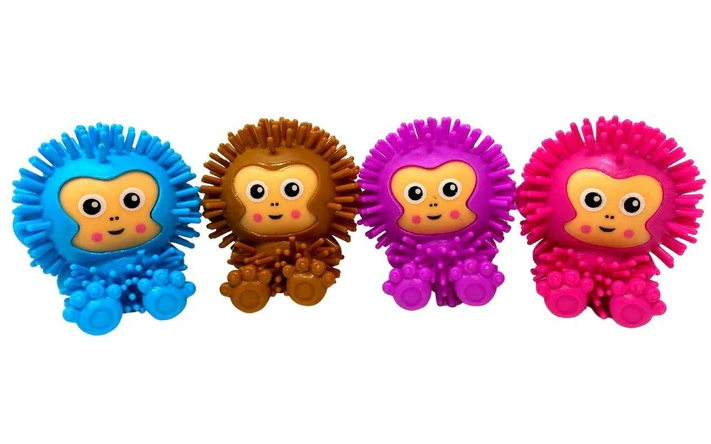 spiky monkey vinyl rubber hedgehog toy