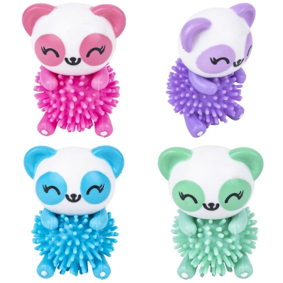 spiky panda vinyl rubber hedgehog toy