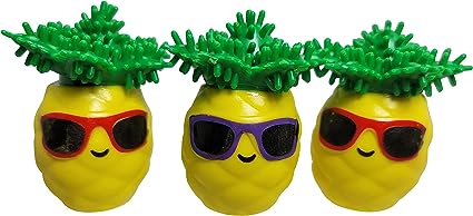 spiky pineapple fruit vinyl rubber hedgehog toy