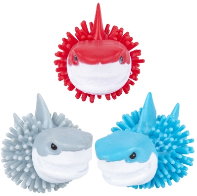 spiky shark vinyl rubber hedgehog toy