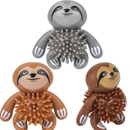 spiky sloth vinyl rubber hedgehog toy