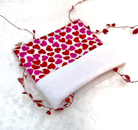 small pet snuggle sack bonding hedgehog pouch pocket pet valentine hearts