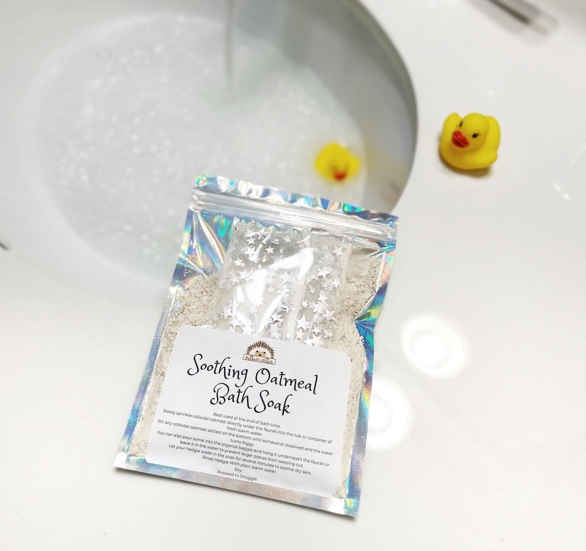 hedgehog oatmeal bath soak additive 